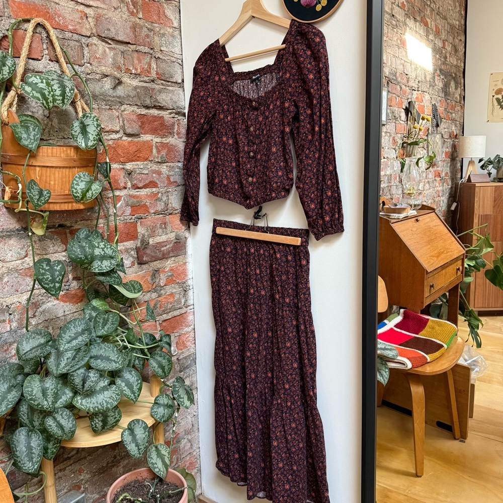 Madewell | Orchard Floral Top + Skirt Set | XS